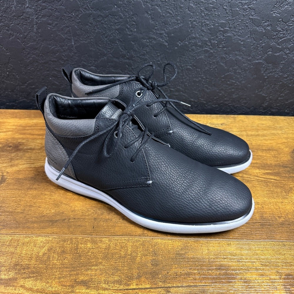 G.H. Bass 71340024A Black Grey Textile Chukka Sneakers Mens 10.5
